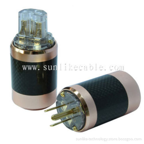 Power Plugs with High-quality, Gold-plated and Mirror-polished Surface, Anti-interference Shell